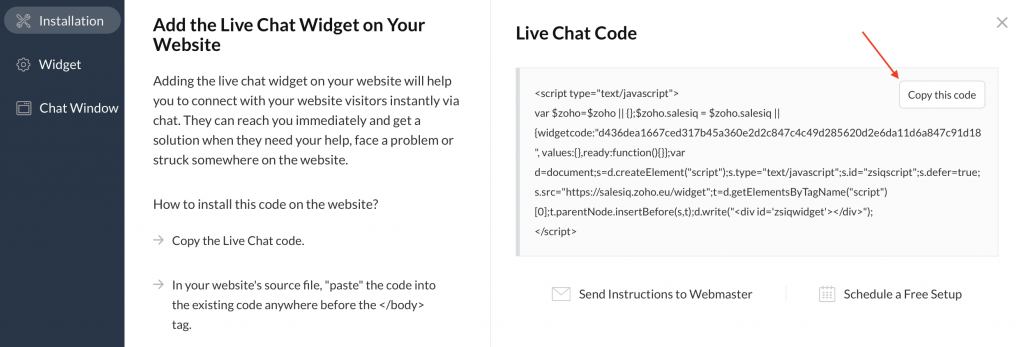 Live chat zoho How To