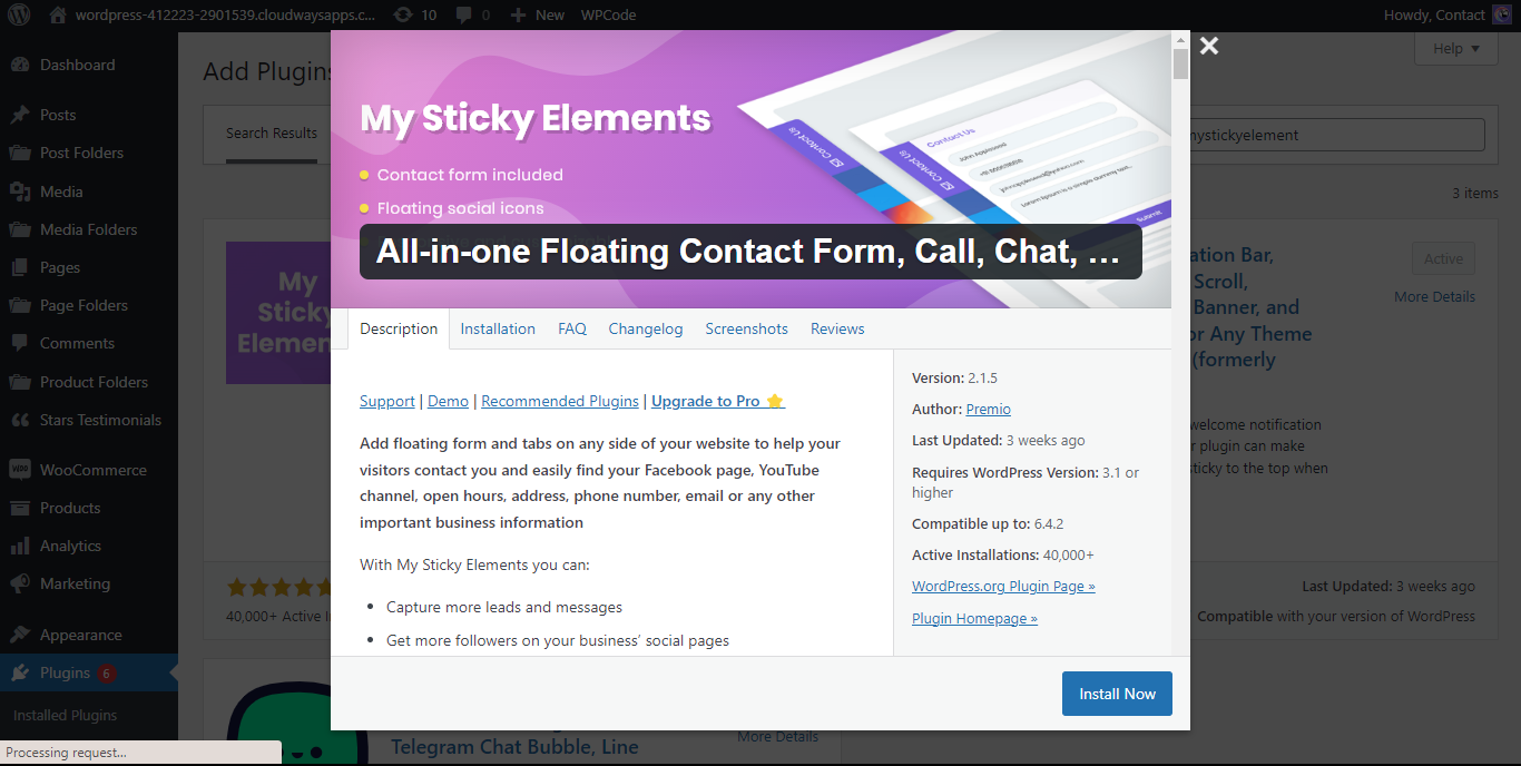 WordPress contact form