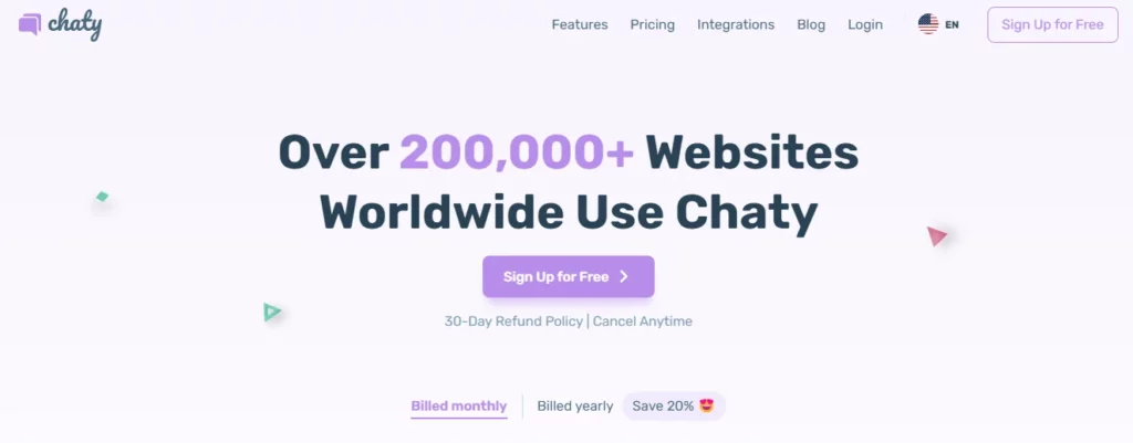 Intercom alternative Chaty