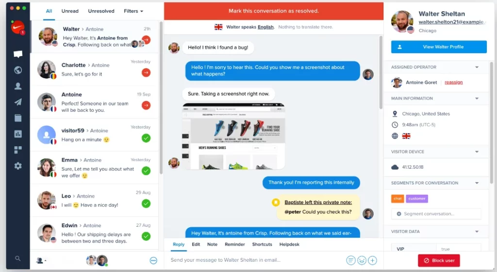 Crisp live chat software Crisp live chat software