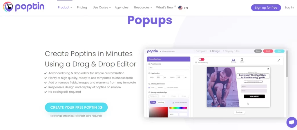 Poptin popups