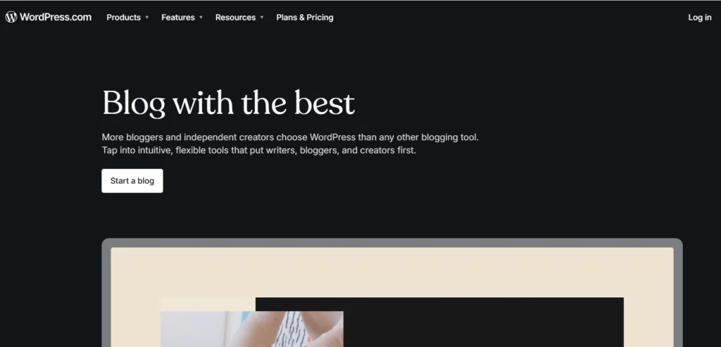Wordpress blogging platform  