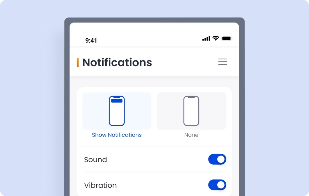 Custom Mobile Notification Preferences