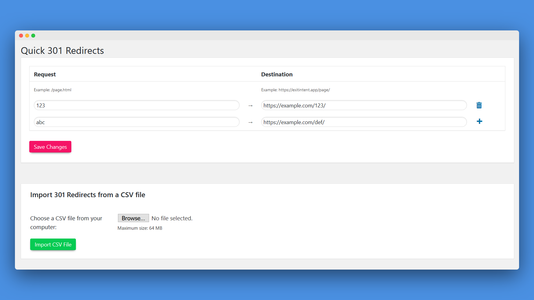 Квик 301. Contact forms and success Page. Temporary whitelist plugin.